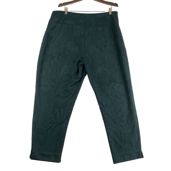 Pants - Womens 2X Green Dress Pants Faux Suede Dark Fairy Whimsigoth Boho Quiet Luxury